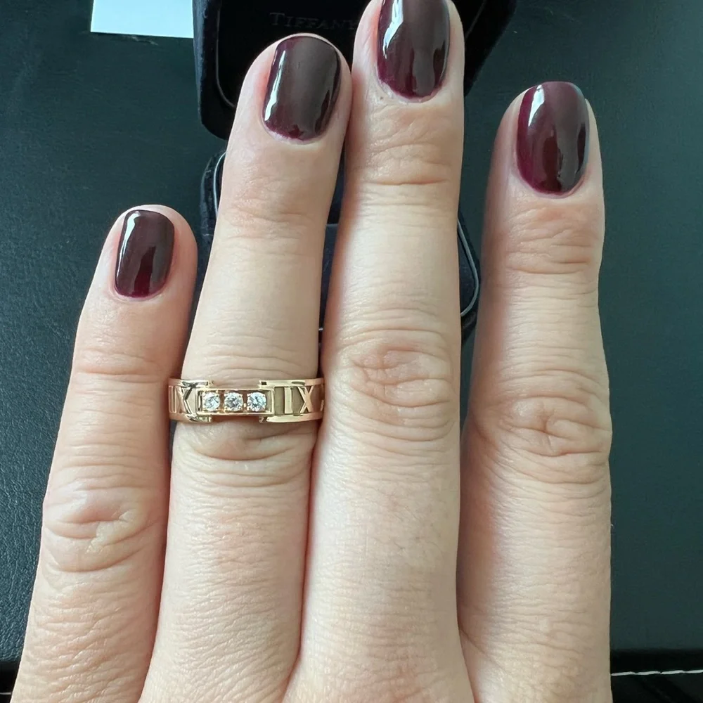 Tiffany & Co. Atlas Ring with Diamonds - Picture 7 of 7